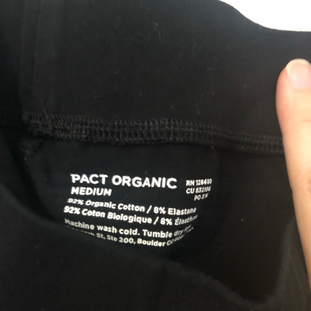Pact black cotton leggings
